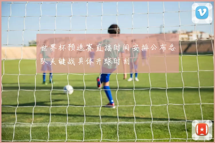 世界杯预选赛直播时间安排公布各队关键战具体开球时刻